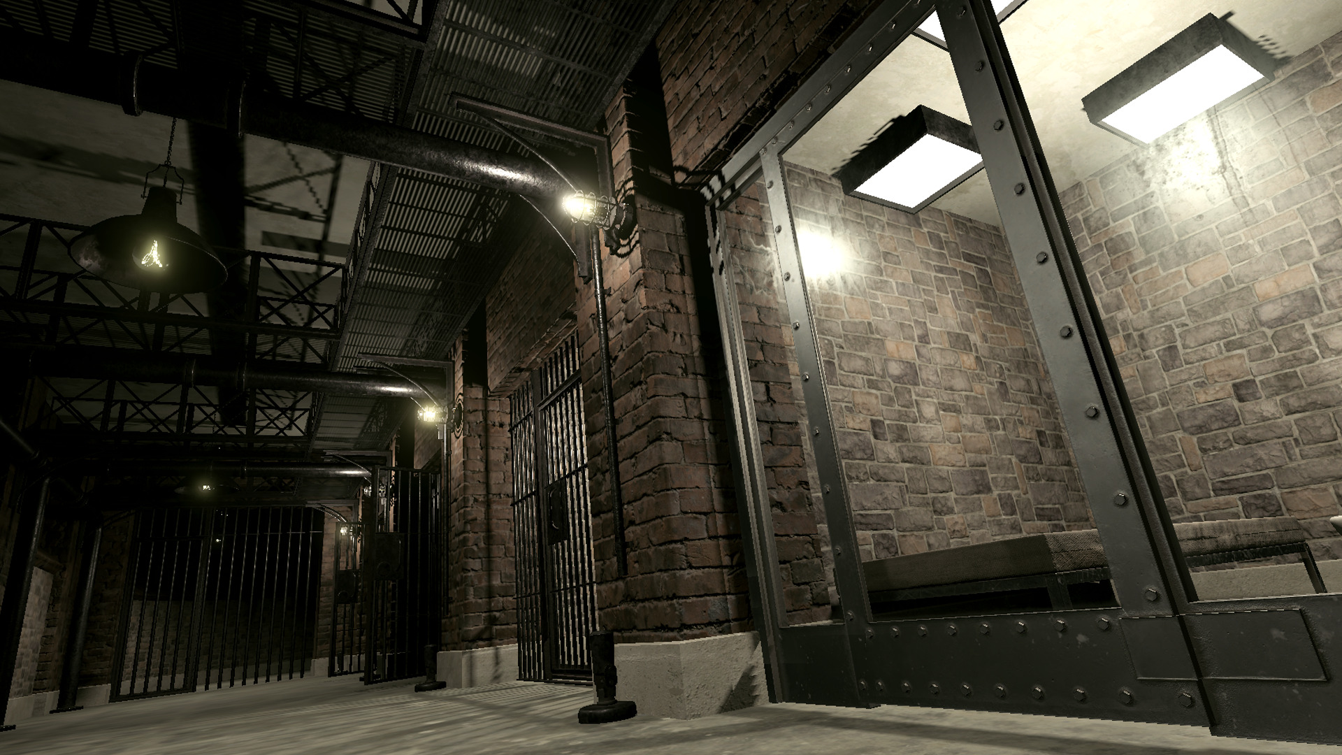 Low poly Prison Cell Block Low-poly 3D model_23