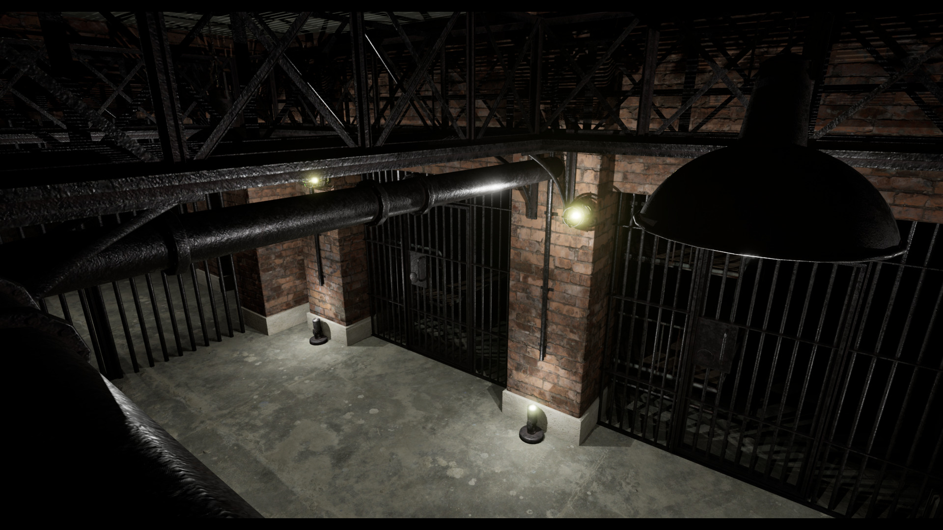 Low poly Prison Cell Block Low-poly 3D model_14