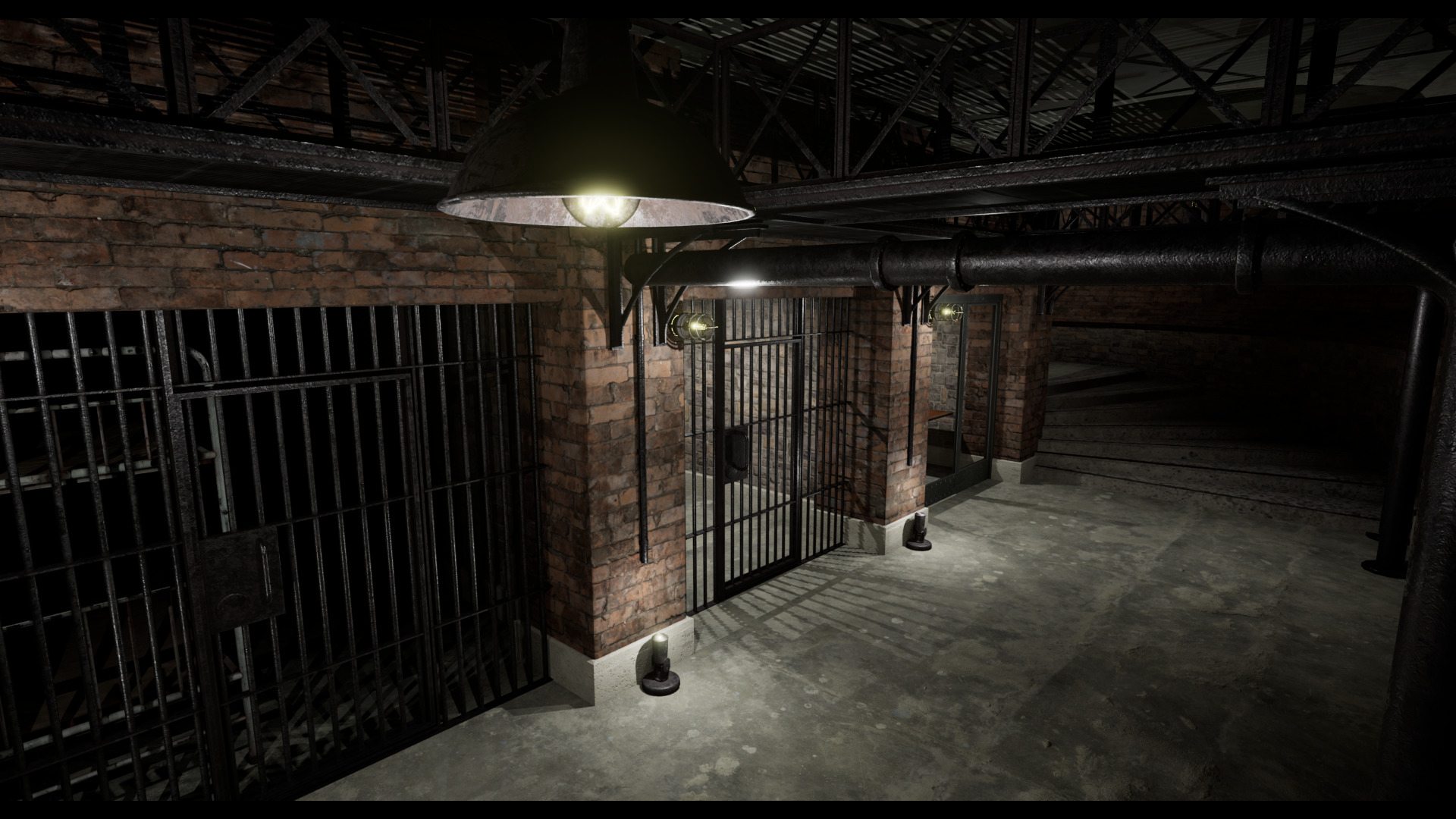Low poly Prison Cell Block Low-poly 3D model_13