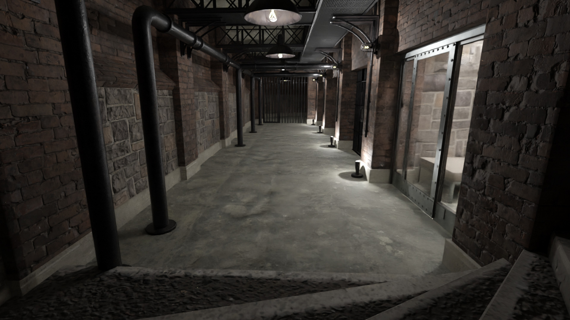 Low poly Prison Cell Block Low-poly 3D model_3