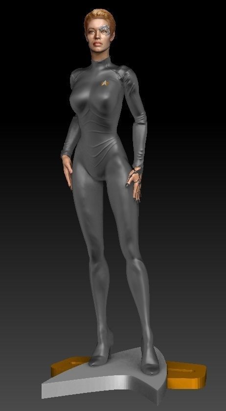 Seven of Nine Jeri Ryan Star Trek 3d print Figurine TEXTURED 3D print model_23