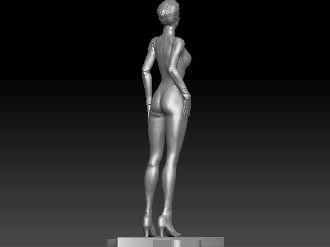 Seven of Nine Jeri Ryan Star Trek 3d print Figurine TEXTURED 3D print model_15