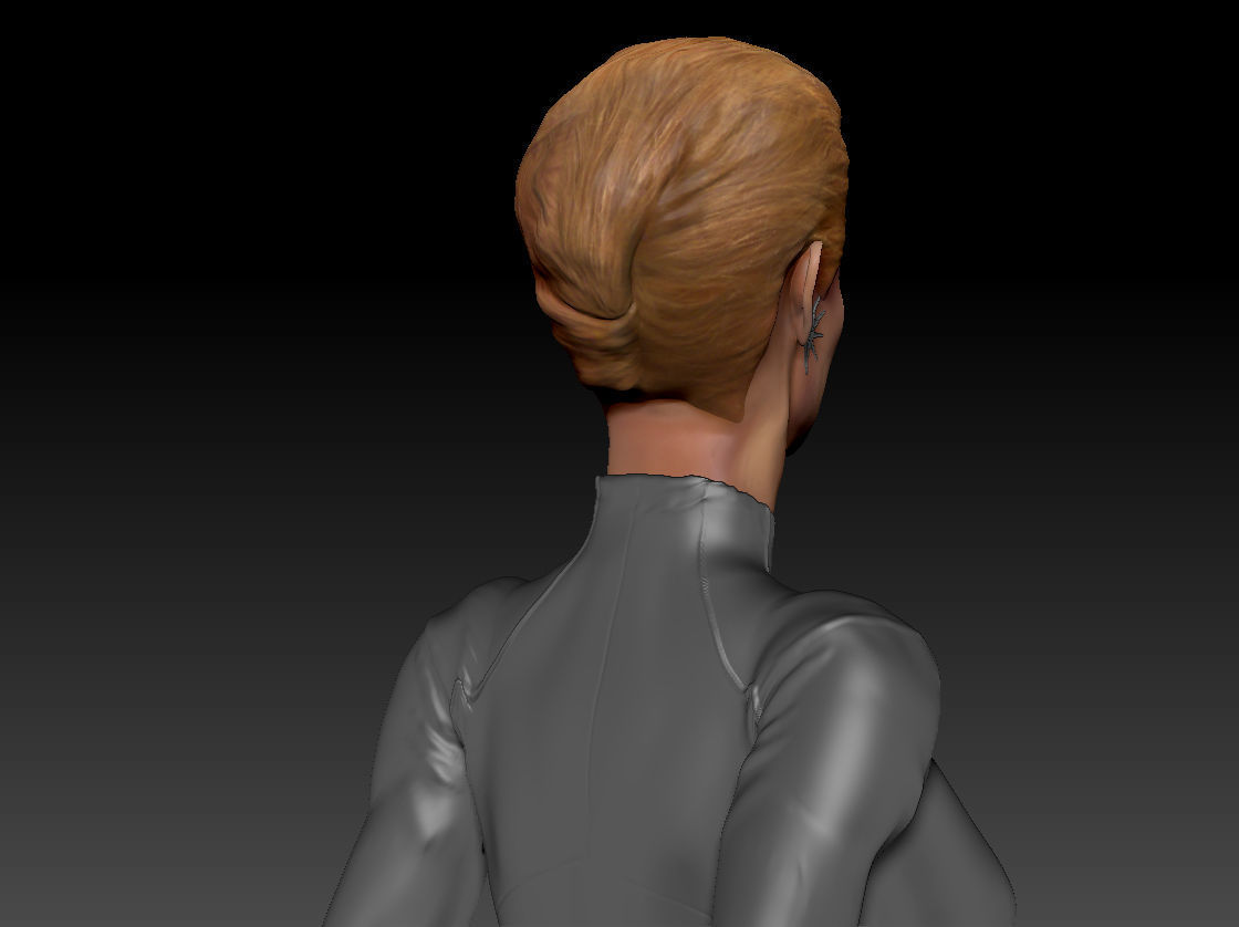 Seven of Nine Jeri Ryan Star Trek 3d print Figurine TEXTURED 3D print model_11