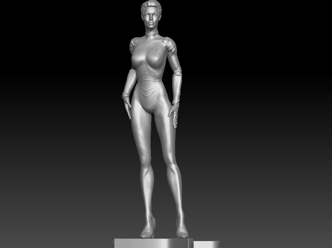 Seven of Nine Jeri Ryan Star Trek 3d print Figurine TEXTURED 3D print model_20