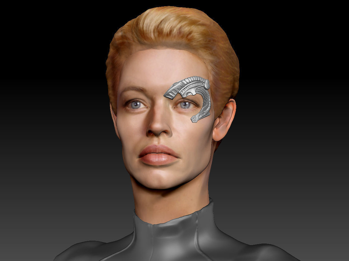 Seven of Nine Jeri Ryan Star Trek 3d print Figurine TEXTURED 3D print model_4