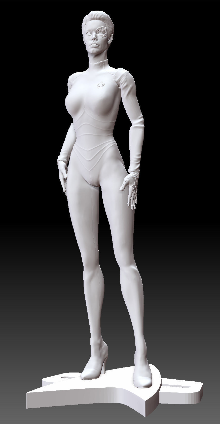 Seven of Nine Jeri Ryan Star Trek 3d print Figurine TEXTURED 3D print model_21