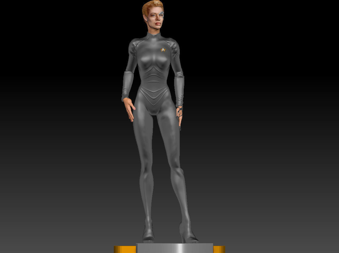 Seven of Nine Jeri Ryan Star Trek 3d print Figurine TEXTURED 3D print model_1