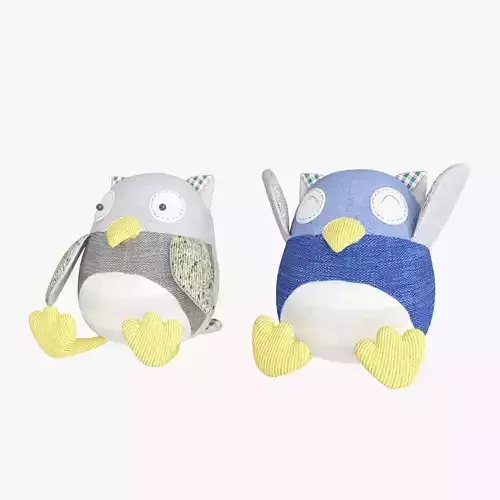 Plush Scrappy Hoot Owl Low-poly 3D model