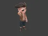 Cute Cartoon Pirate Boy with Tricorn Hat - Stylized 3D Character 3D ...