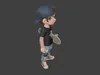 Cute Cartoon Skater Boy with Skateboard - Stylized 3D Character 3D ...