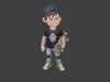Cute Cartoon Skater Boy with Skateboard - Stylized 3D Character 3D ...