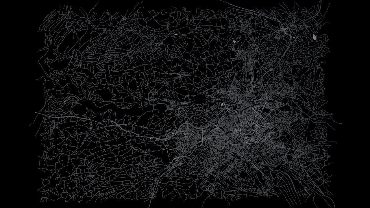 Bern Road Network and Streets 3D model_7