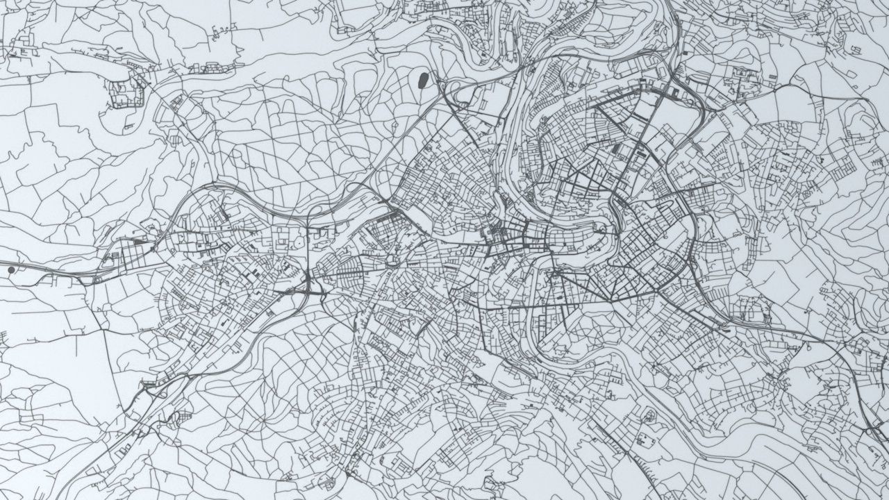 Bern Road Network and Streets 3D model_1