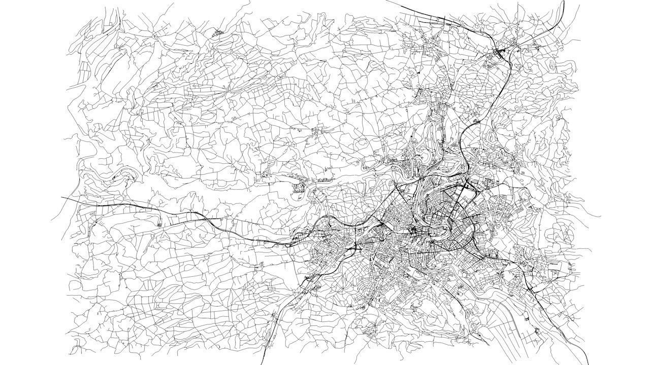 Bern Road Network and Streets 3D model_8