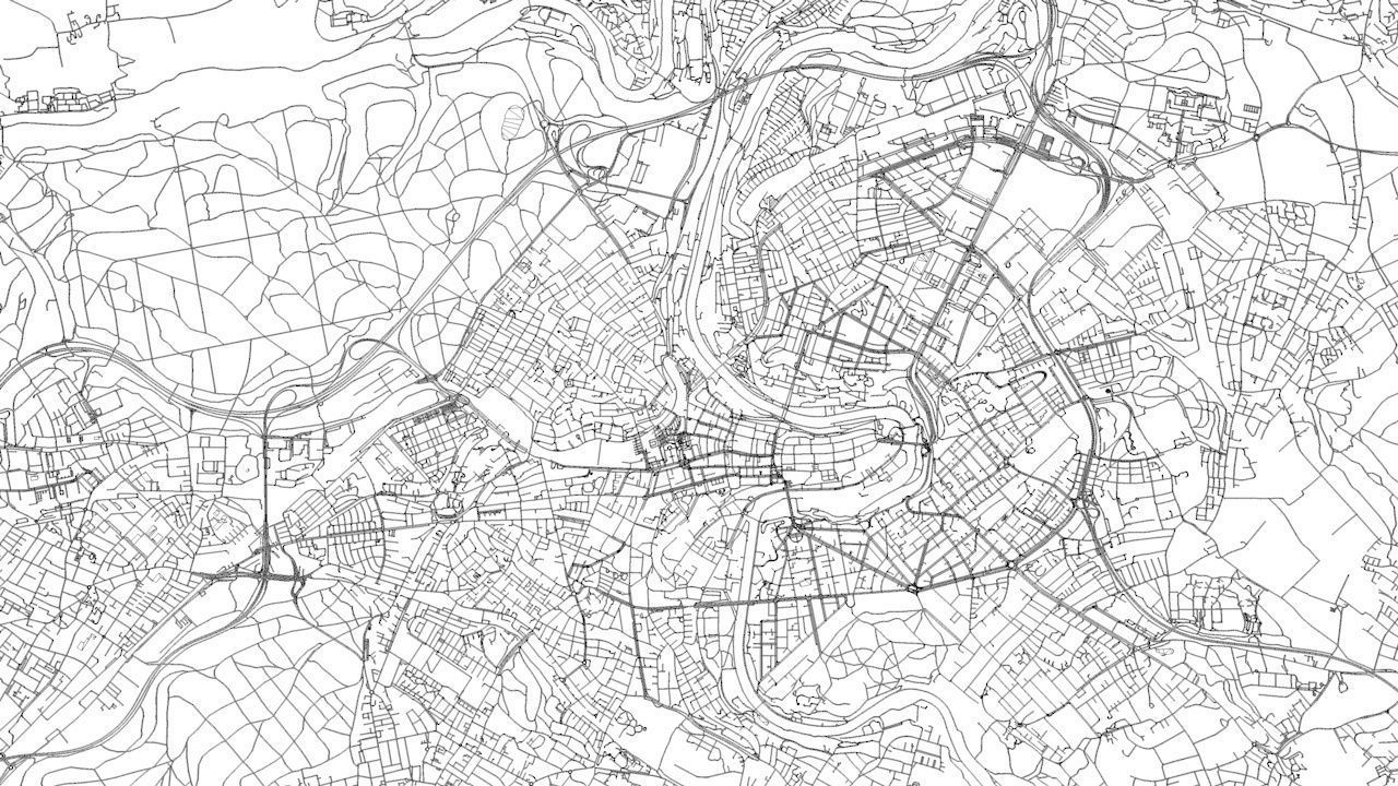 Bern Road Network and Streets 3D model_10
