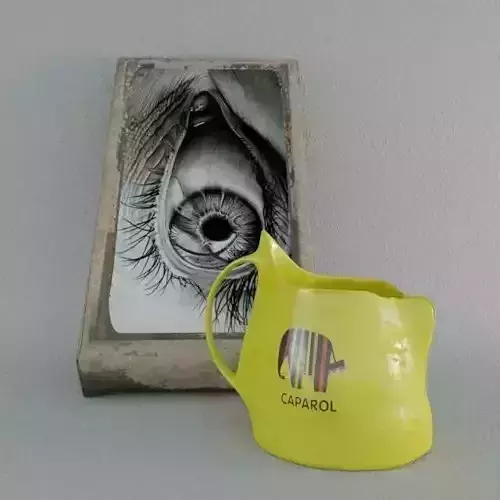Caparol set milk jug with eye Low-poly 3D model