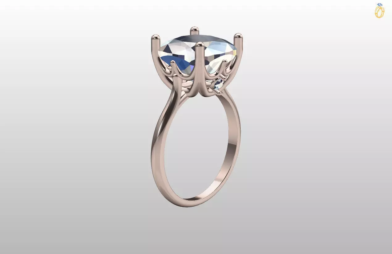 Woman Cushion Ring Free 3D print model