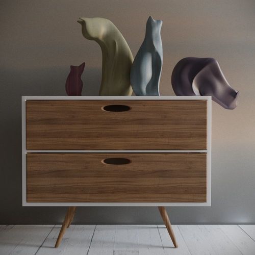 Furniture with cats Low-poly 3D model
