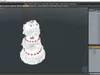 Three Tier Wedding Cake with Cream 3D model | CGTrader