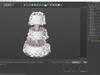Three Tier Wedding Cake with Cream 3D model | CGTrader