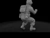 WWII US Army Kneeling Machine Gun Assistant 3D model 3D printable ...