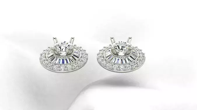 2018 - Baguette Earing Diamond