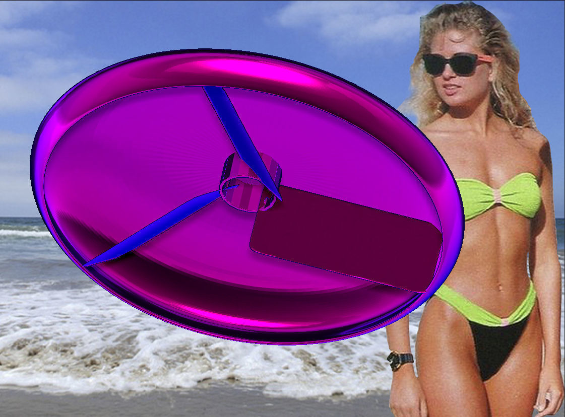 Frisbee with a Propeller Triple Lift 3D model_2