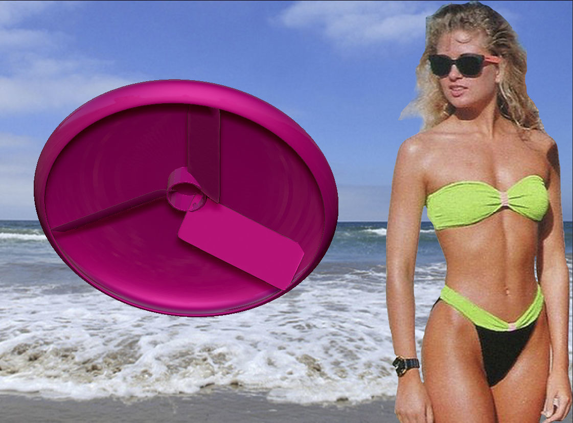 Frisbee with a Propeller Triple Lift 3D model_11