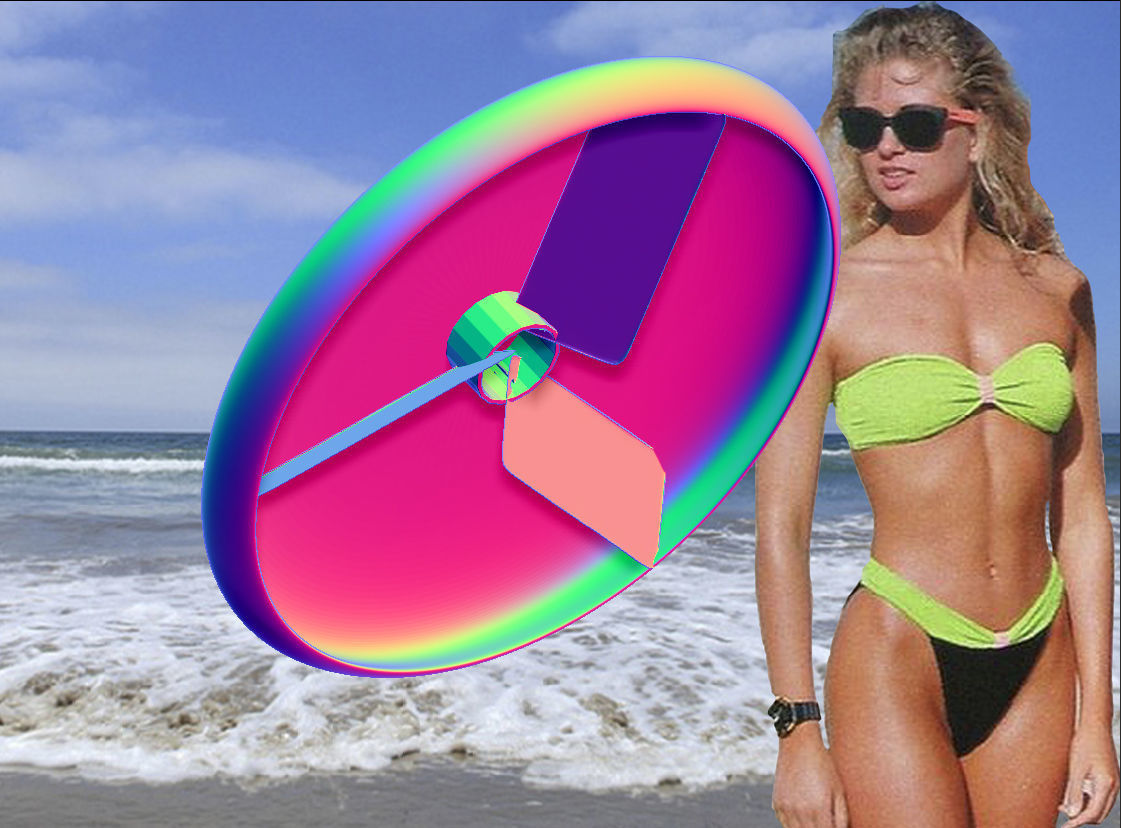 Frisbee with a Propeller Triple Lift 3D model_20