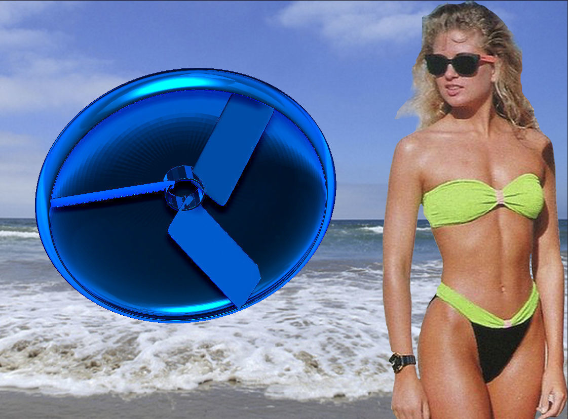 Frisbee with a Propeller Triple Lift 3D model_7