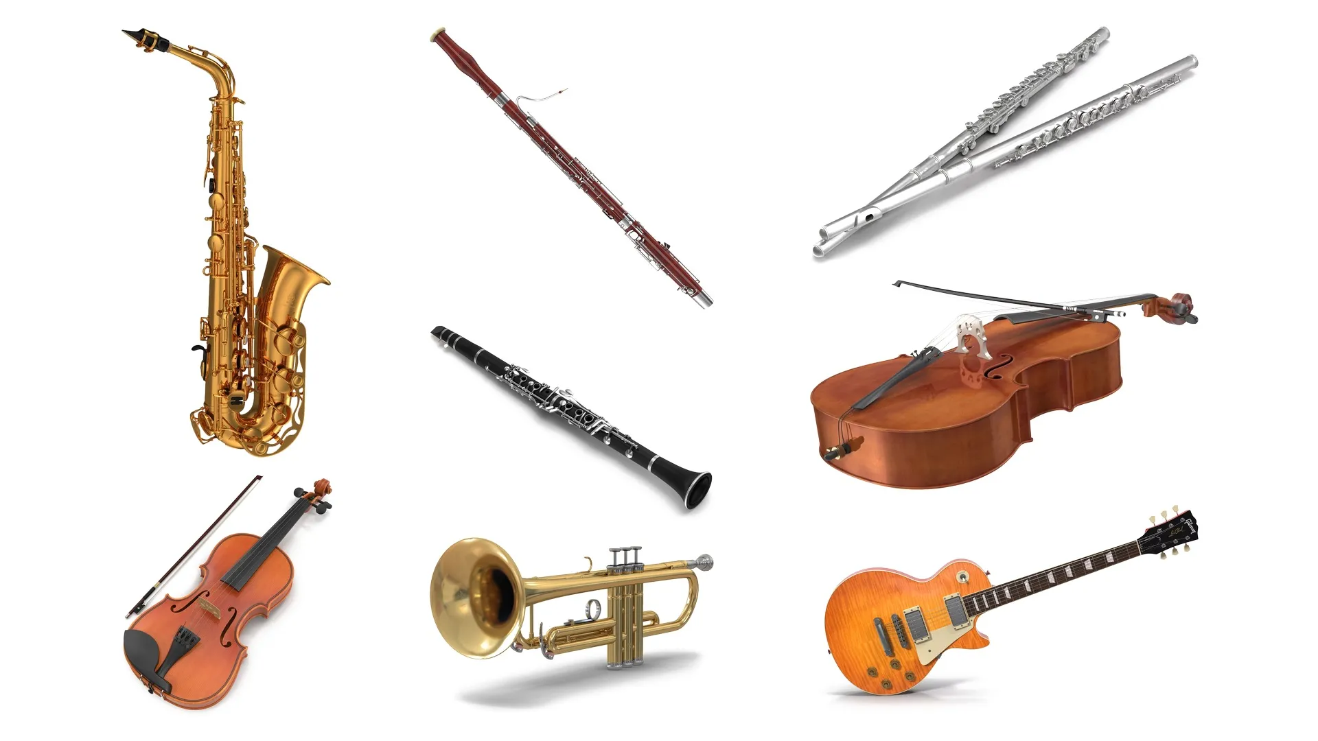 Atronomer Instruments Musical Instruments Collection 2 3D Model Pack | CGTrader