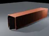 3D model 40ft Shipping Container Clean Modular Low-Poly PBR VR / AR ...