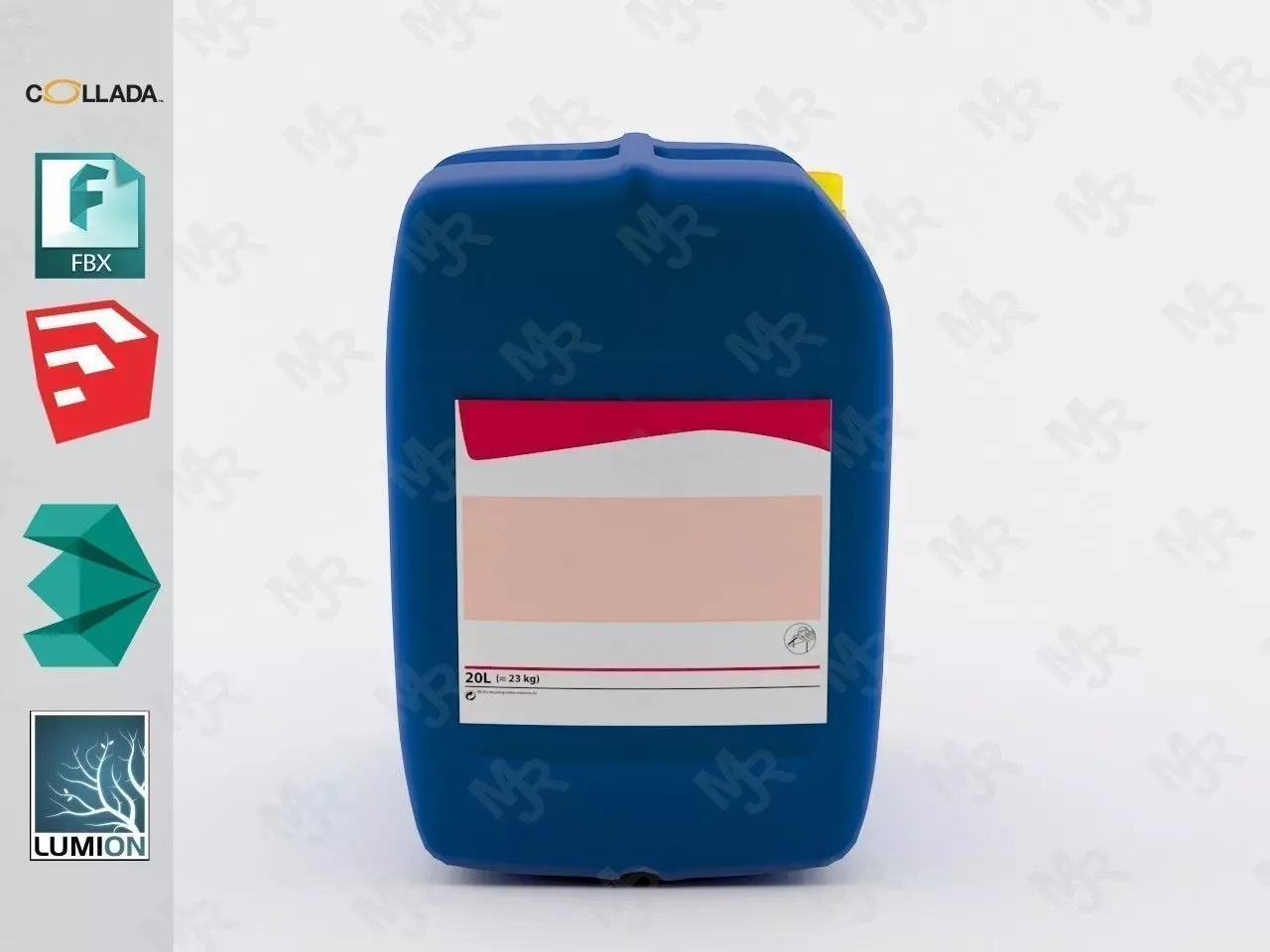 Bidon Plastic Bottle1 3D model_0