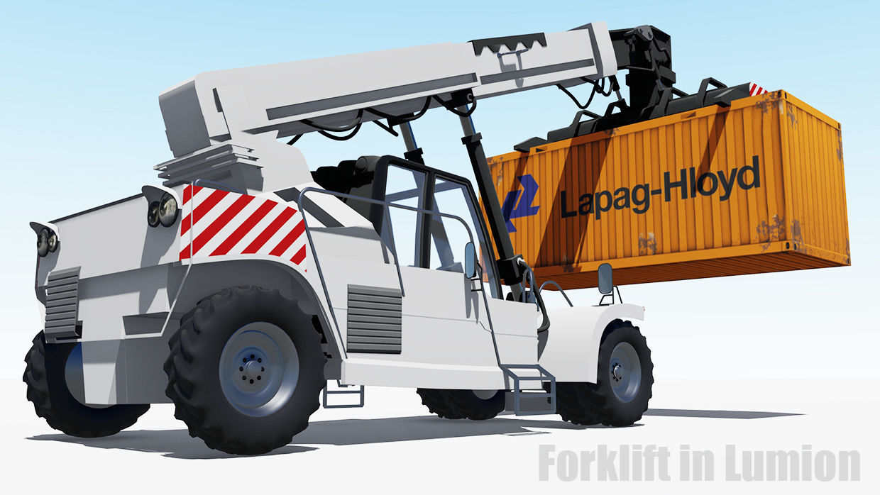 Container Forklift 3D model_10