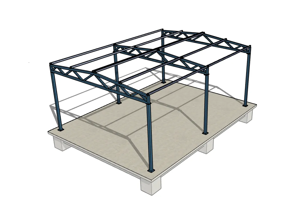 STEEL CONSTRUCTION 6m8m3m 3D model | CGTrader