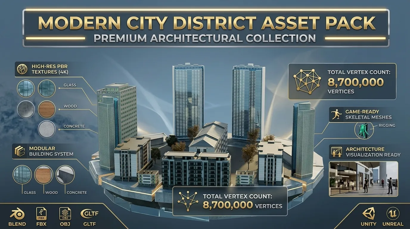 Modern City District Architecture