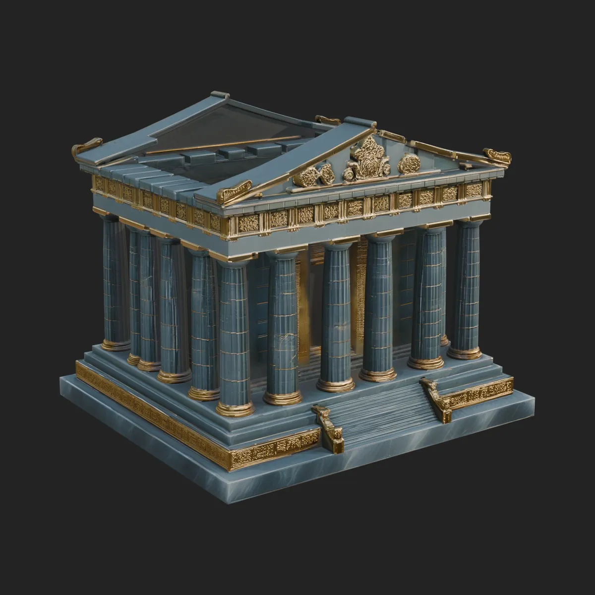 Greek Columned Temple Design 1 - 3D Print Model 3D model 3D printable ...