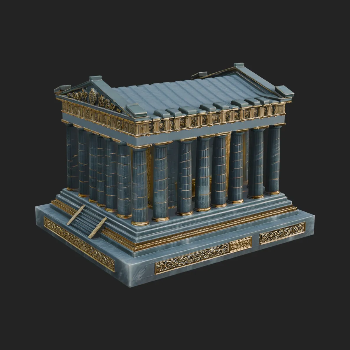 Greek Columned Temple Design 2 - 3D Print Model 3D model 3D printable ...