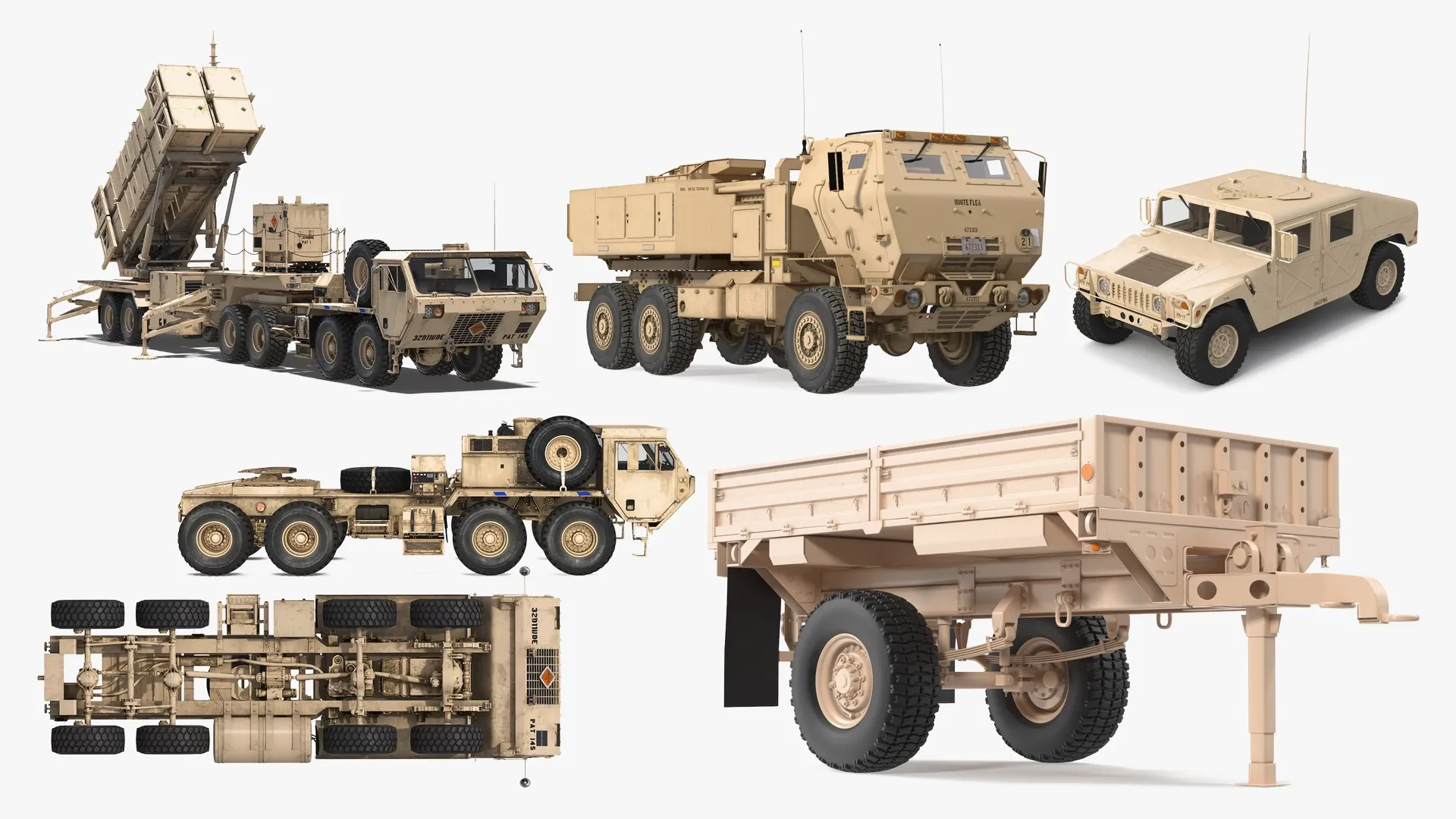 Desert Camouflage Military Vehicles Collection 3D Model Pack | CGTrader