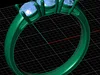 Three Stone Ring CAD Model 3D model 3D printable | CGTrader