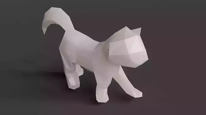 Low Poly Kitten 01