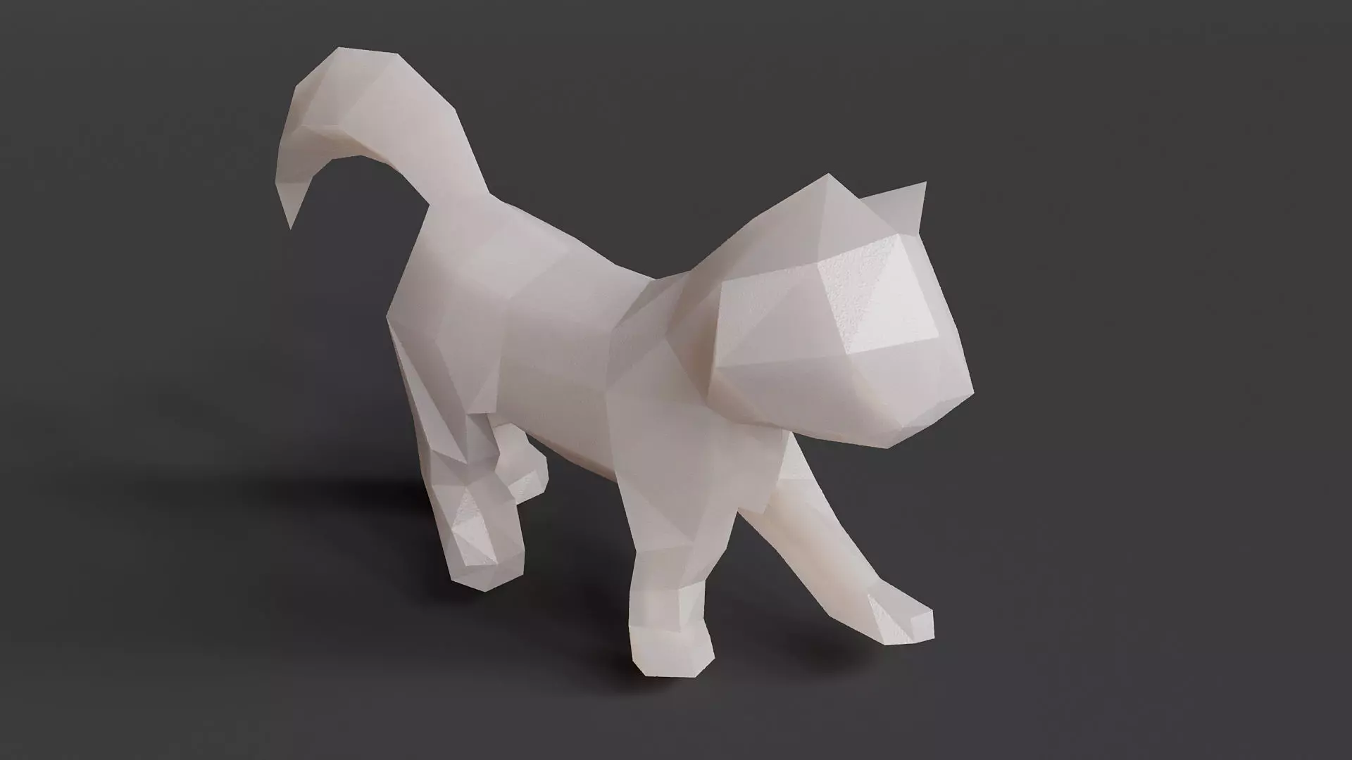 Low Poly Kitten 01 3D print model