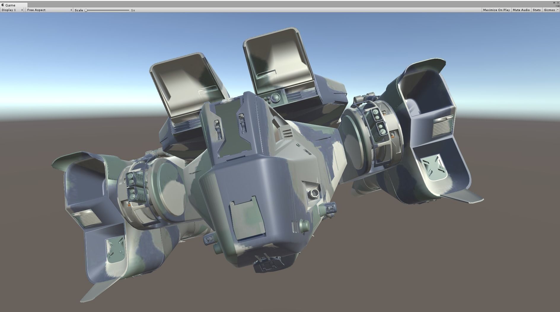 Fighter Martin Low-poly 3D model_1