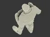 Standing Homeless Man with Placard 3D model | CGTrader