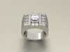 Mens Diamond Signet Ring 3D Model White Gold Solitaire Ring 3D model 3D ...