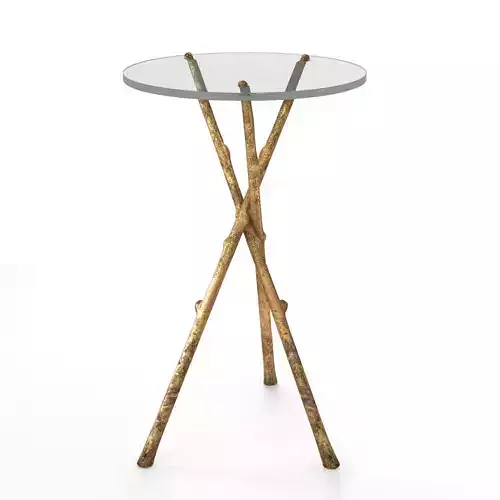 Mis en Demeure  PED TABLE SOLOGNE S W GLASS 