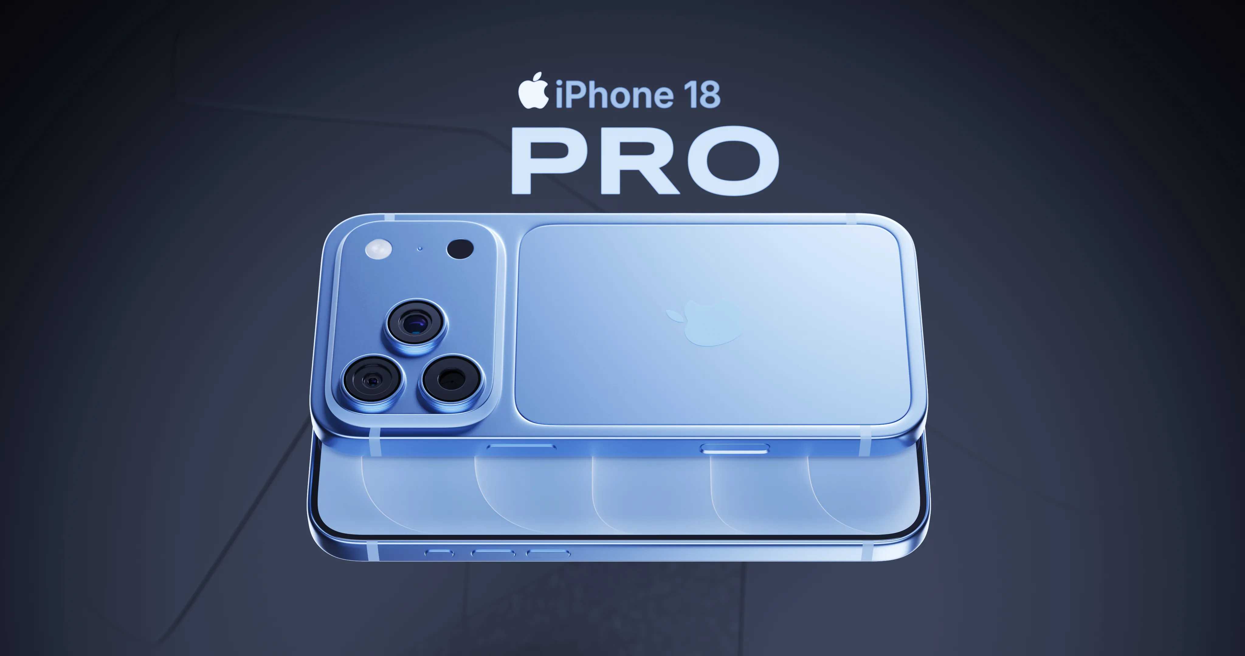 Apple iPhone 18 Pro Max Glacier Blue Studio 3D Model 3D model | CGTrader