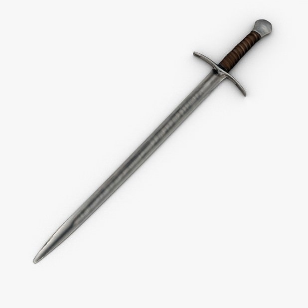 Ancient medieval swords collection 3D model_8