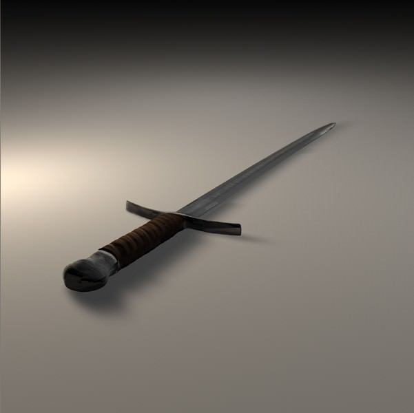 Ancient medieval swords collection 3D model_10