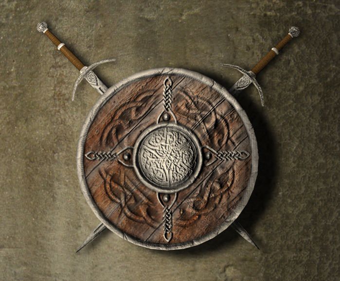 Ancient medieval swords collection 3D model_22